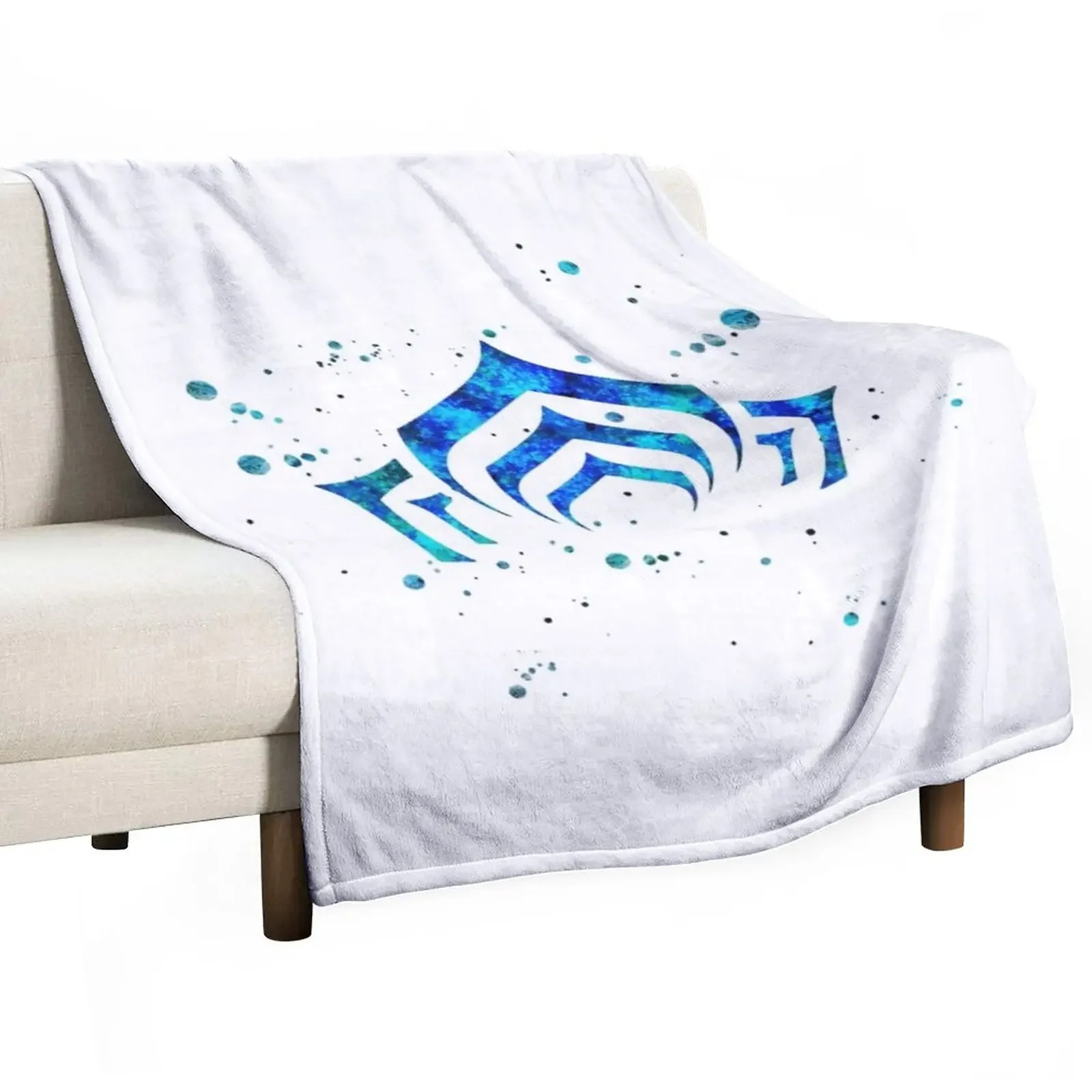 Warframe Logo Watercolor Throw Blanket Cute Furry Flannels Blankets