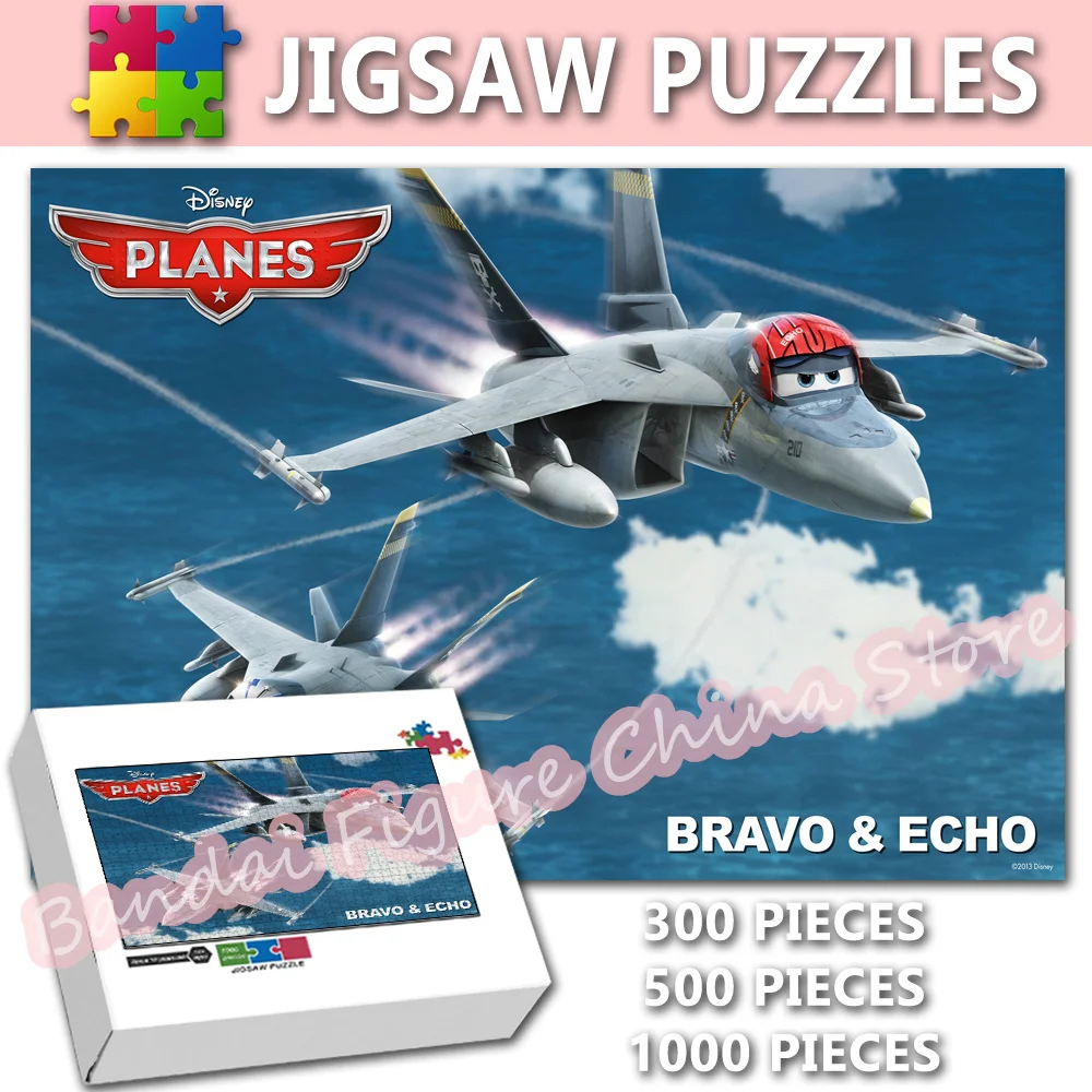 

Disney Movies Planes Jigsaw Puzzles Bravo and Echo Cartoon Figure Print 300/500/1000 Pieces Puzzles for Kid Toys Christmas Gifts