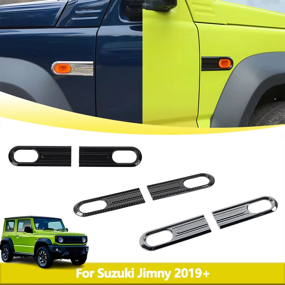

Front Fender Turn Signal Light Panel Decoration Cover Trim for Suzuki Jimny JB64 JB74 2019-2024 Car Lamp Tuning Parts Exterior A