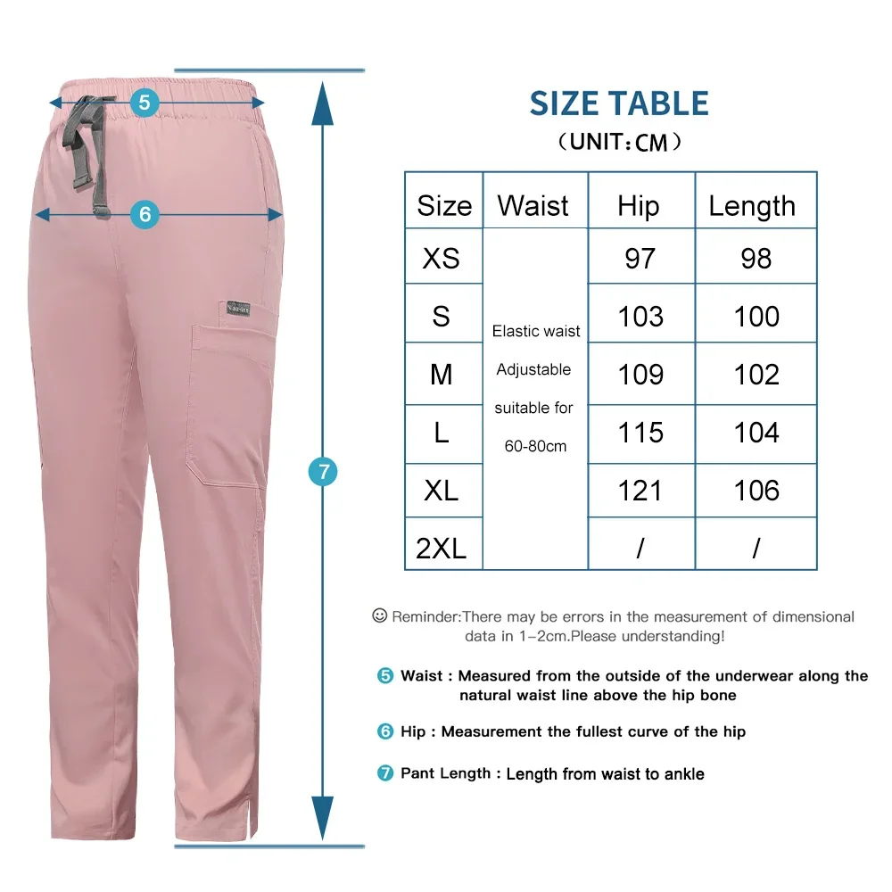 Solid Color Scrubs Pants Lab Surgical Pants Unisex Doctor and Nurse Uniform Work  Nurse Accessories Medical Doctor Nurse Uniform