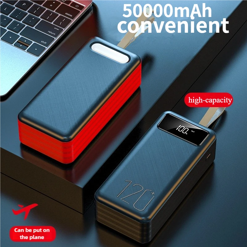 باور بانك محمول بقدرة 50000 مللي أمبير في الساعة بقدرة 66 وات، شحن سريع، شاحن للهاتف الخلوي، بطارية خارجية، طاقة احتياطية لهاتف Xiaomi Huawei #1