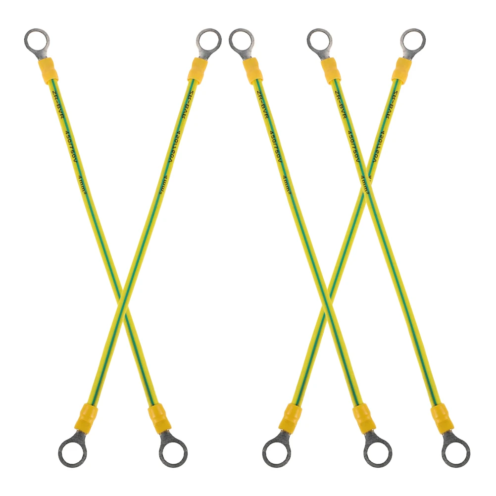 

5 Pcs Cars Cable Earth Ground Clip Clamp Grounding Kit Earthing Strap Suite Electronic Fence Pin Accessories Braided