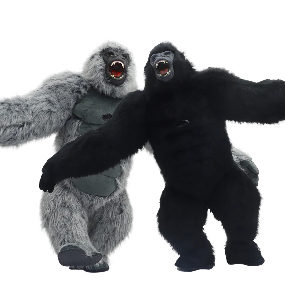 

2.6m King Kong Inflatable Costume Mascot Parade Adult Character Cosplay Animal Birthday Halloween Party Event Plush Set