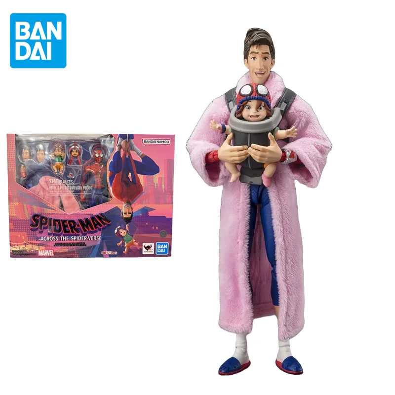 

Bandai Spider-Man: Across The Spider-Verse аниме S.H.Figuarts Peter B.parKer & Mayday Parker экшн-фигурки игрушки для детей подарок