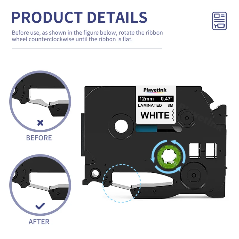 231 Label Tape 12mm Replace For Brother Label Tape 231 131 631 334 335 for Brother PT Label Maker PT-H110 D210 Labeling Machine