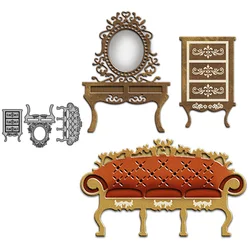 MangoCraft European Style Retro Furniture Metal Cutting Dies DIY Scrapbooking Supplies Cut Dies For Handmade Card Album Decor