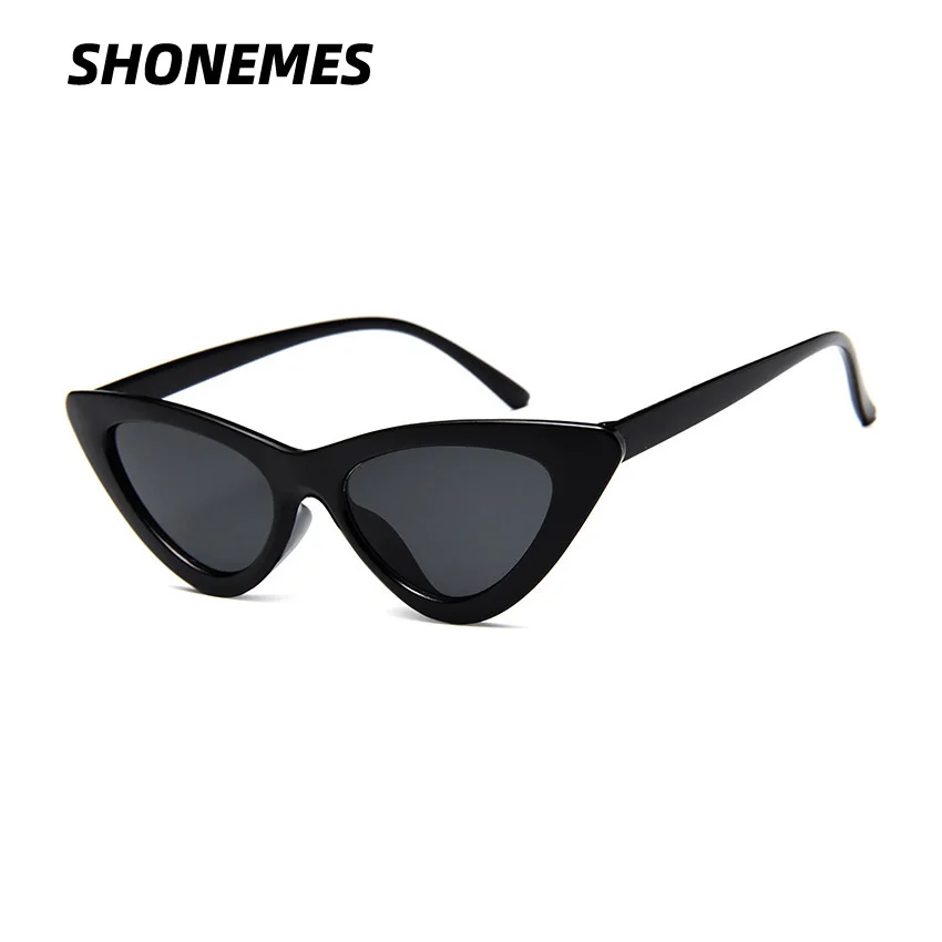 SHONEMES Cat Eye Sunglasses Stylish Triangle Shades Outdoor UV400 Sun Glasses Black Pink White for Women