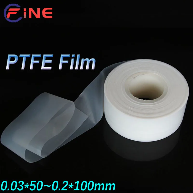 Translucent PTFE Film Sheet High Temperature Plate Plastics Thickness 0.03/0.05/0.08/0.1/0.2mm Corrosion Resistant