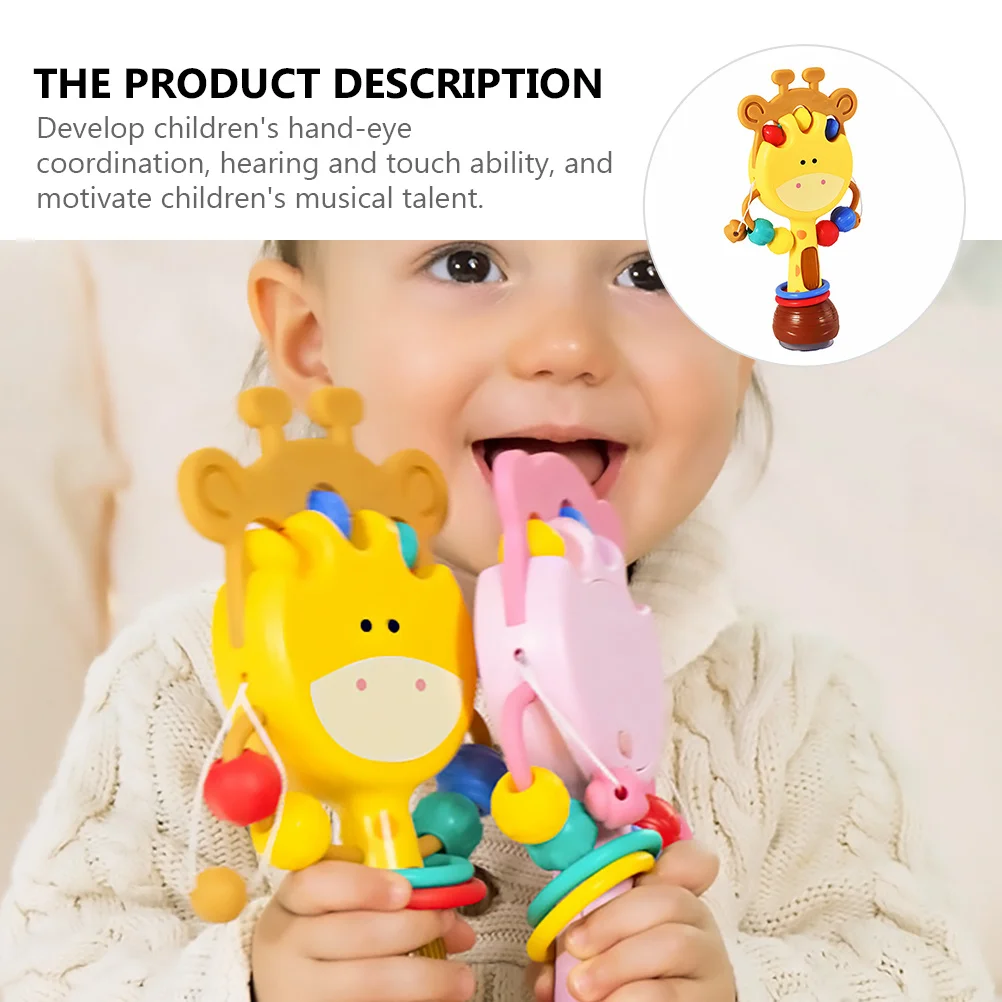

Rattle Drum Baby Musical Shaking Drum Light Singing Suction Educational Infant Preschool Hand Eye Coordination Development