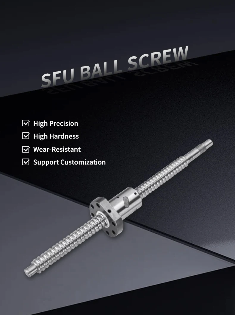 Hochpräzise Kugelumlaufspindel DFU3210 SFS3220 SFY3232 SFE3232 SFU3210 Länge 100-1150 mm mit Kugelmutter CNC-Getriebeteile – Detail 1