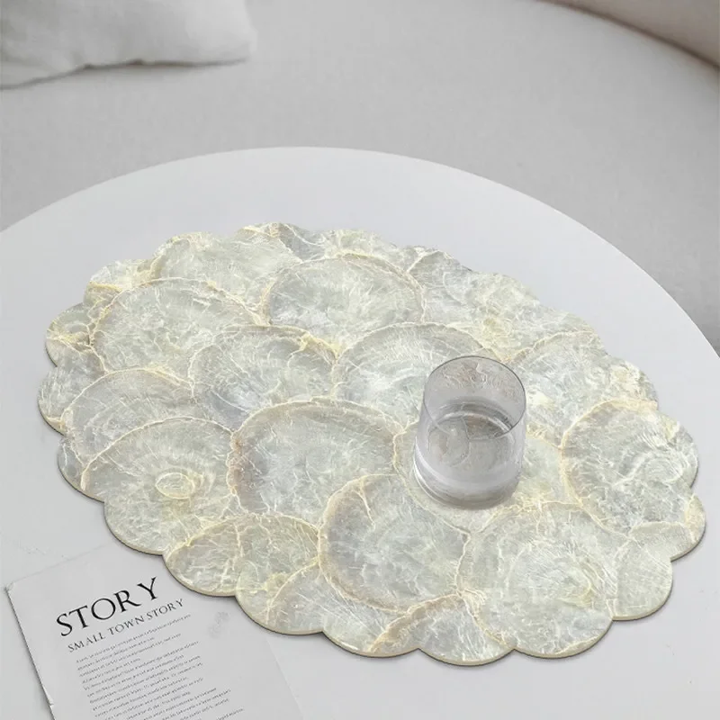 

CL light luxury shell placemat, high-grade table thermal mat, desktop mat, wipe-free and high resistant mat