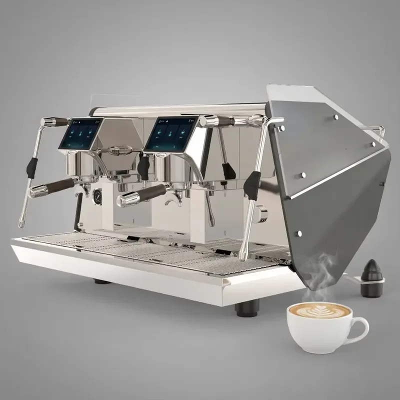 High Power 4.5KW Semi Automatic Commercial Espresso Coffee Machine With 11L Boiler Stainless Steel PID Control
