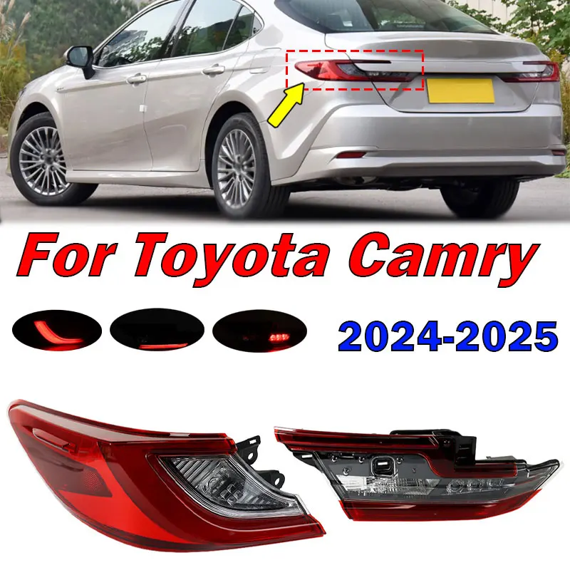 

Автомобильные аксессуары, задний фонарь для Toyota Camry 2024 2025, автоматический задний фонарь, предупреждающий стоп-сигнал, стоп-сигнал, сиганл, лампа в сборе