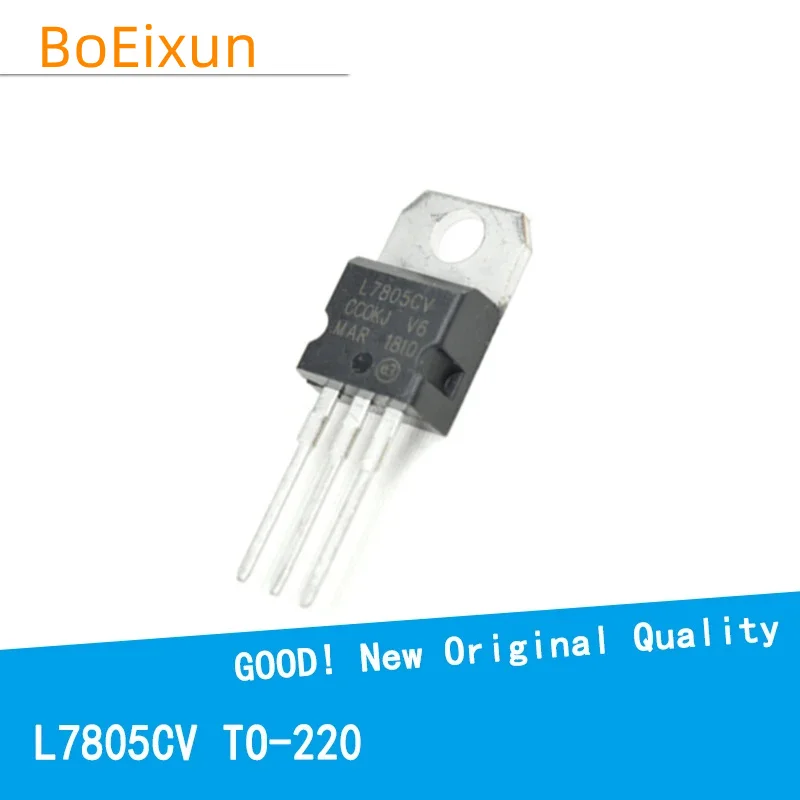 10PCS/LOT L7805 L7805C L7805CV 1.0A/5V TO-220 New and Original IC Chipset MOSFET MOSFT TO220 Three-Terminal Voltage Stabilizer