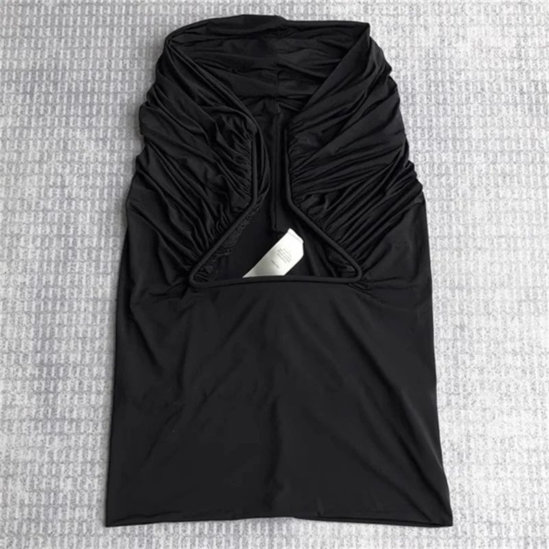 Chaleco de mujer nuevo elástico ajustado modal sin mangas top para verano 2025 Sexy fuera del hombro cuello pico corsé de mujer y2k camiseta