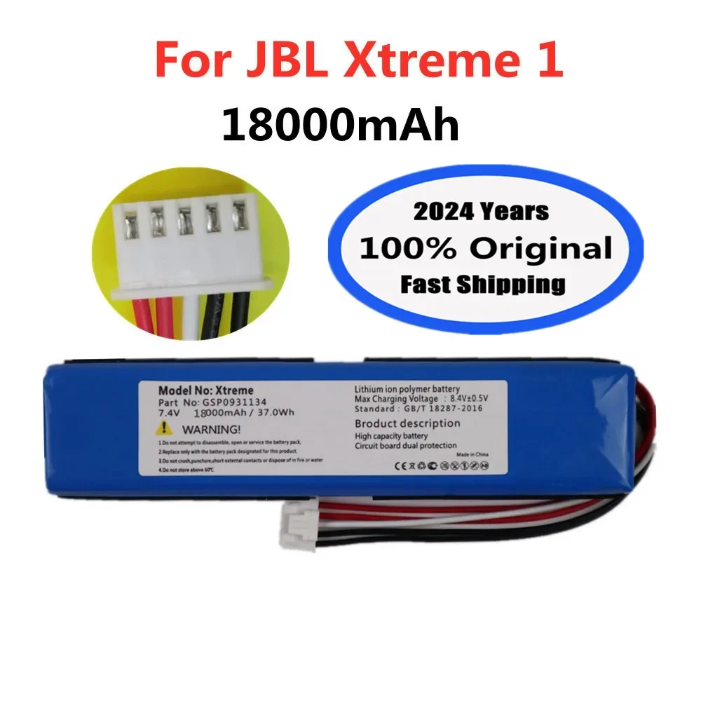 2024 Years Original Speaker Battery GSP0931134 For JBL Xtreme 1 Xtreme1 18000mAh 37.00Wh Pack Wireless bluetooth Bateria Battery