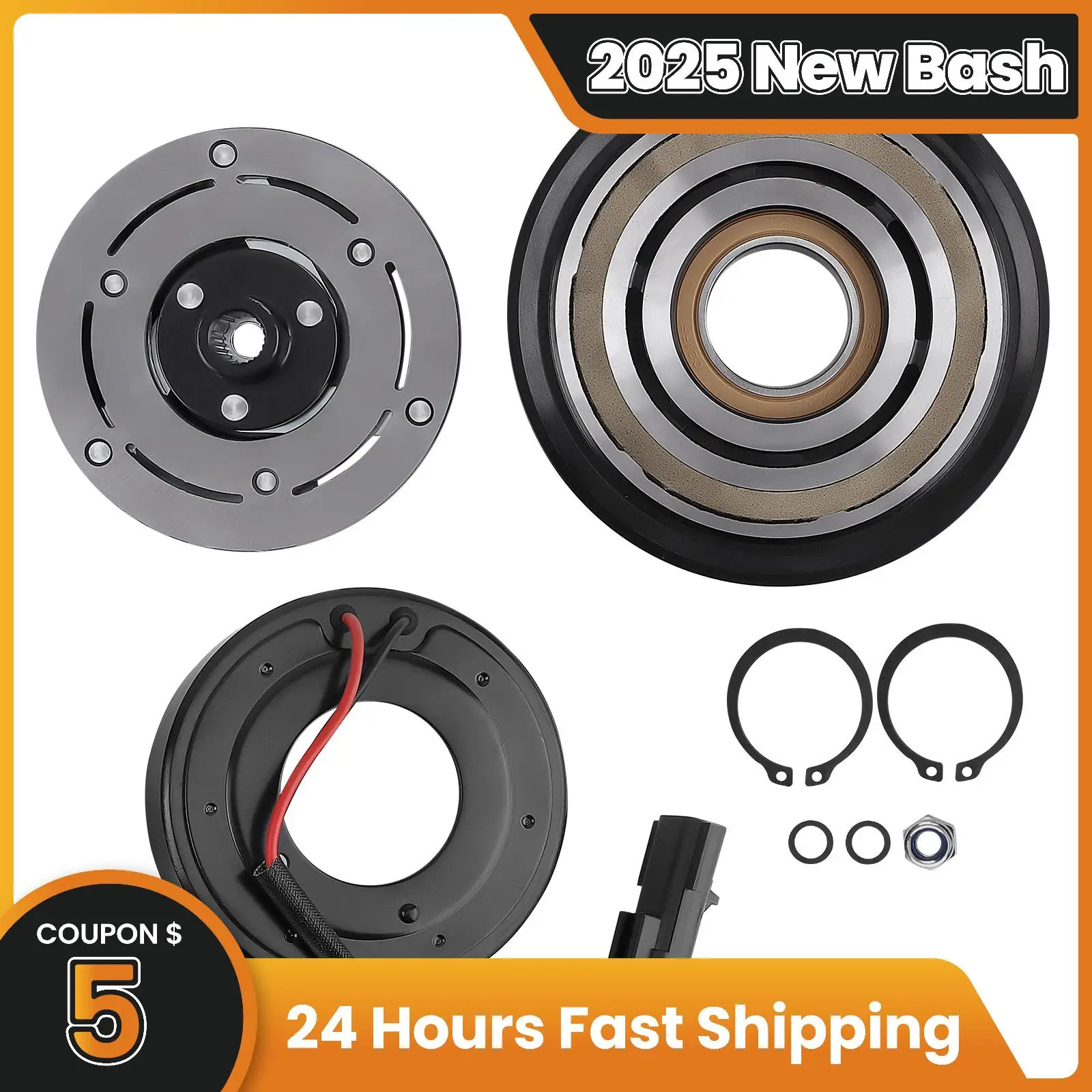 A/C AC Compressor Clutch kit for 02-05 Jeep Liberty 2002 2003 FOR Dodge Dakota & FOR Ram 55037466 55037466AE
