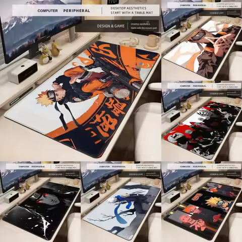 MINISO Anime N-Naruto Mouse Pad Cute HD Desk Pad Extended Gaming Keyboard Mat Large XXL Gamer Mousepad for Desk Setup Game
