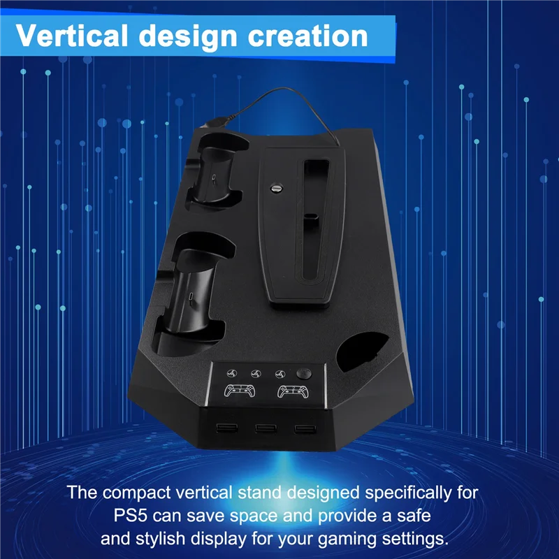 

B86B-вертикальная охлаждающая подставка для тонкой консоли Ps5/Ps5, станция быстрой зарядки для Playstation5, геймпад, зарядная док-станция