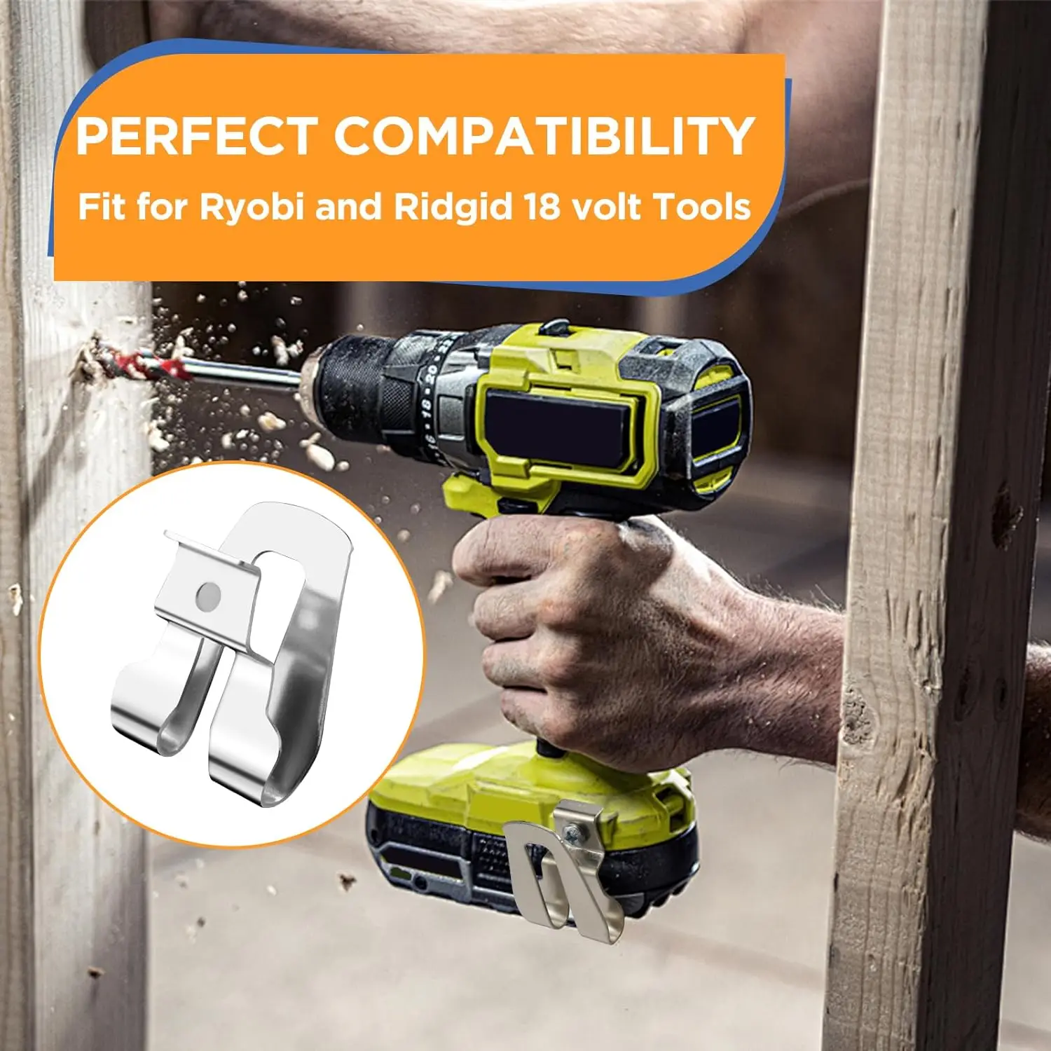 Imagem -06 - Clipe Cinto Ganchos com Parafusos Impact Driver Drill Holder Power Tool Parte Acessórios Ryobi Pcs Aço Inoxidável