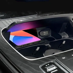 Car wireless charger 15w mobile phone charger fast charging holder charging pad plate for Mercedes Benz W213 E200 E260 E300 E350