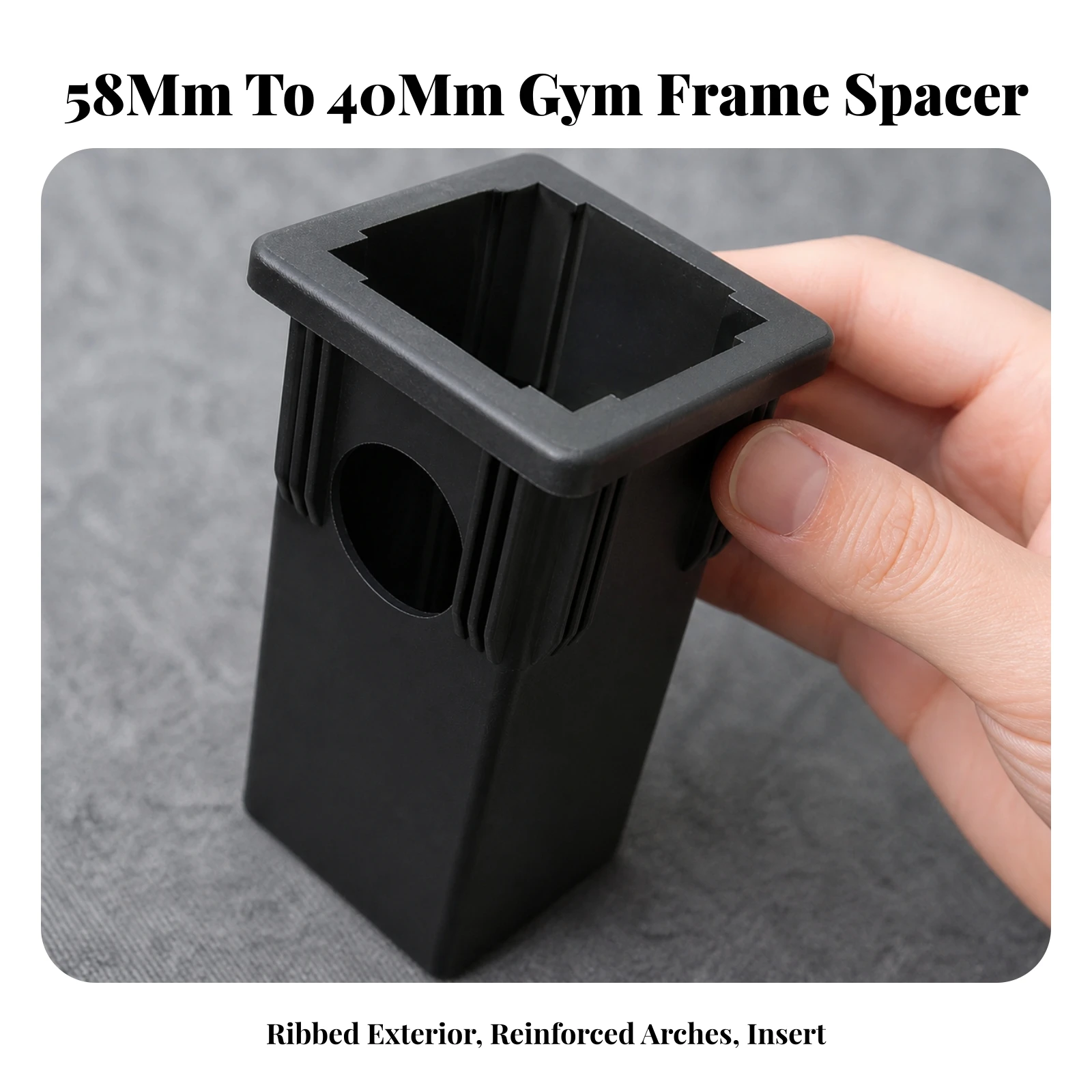Hollow Square Tube Converter Wear-Resistant 58mm to 40mm Square Tube Adapter B2-08 Adapter Sleeve Practical Lightweight