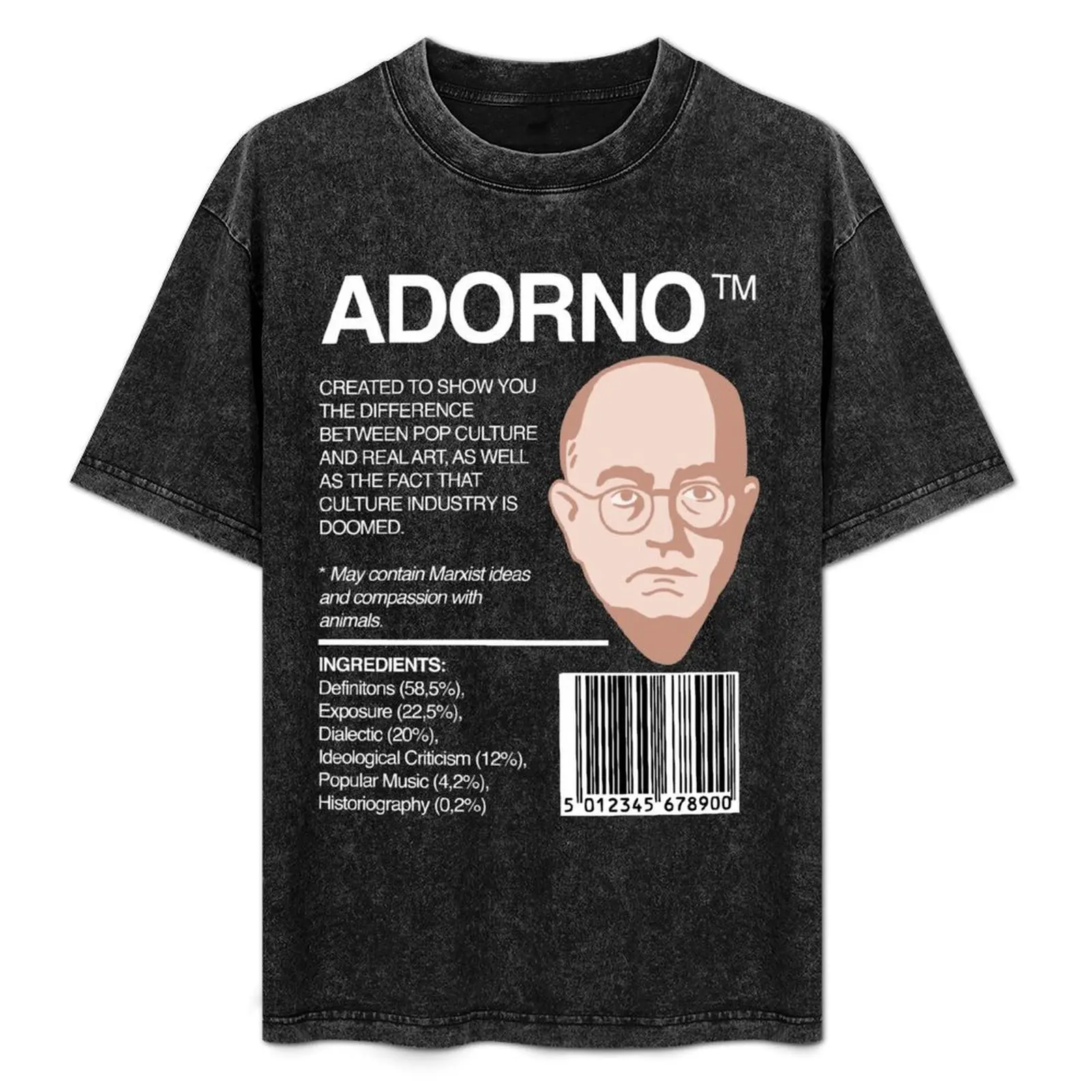 

Adorno Package - Theodor Adorno - Philosophy T-Shirt Trendy Pattern T-Shirt for Men