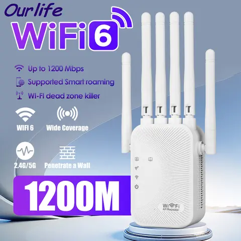 Ourlife 1200Mbps Wifi 증폭기 듀얼 밴드 2.4G 5G 리피터 네트워크 확장기 범위 확장기 WiFi 신호 부스터 무선 라우터 Ourlife 1200Mbps Wifi 증폭기 듀얼 밴드 2.4G 5G 리피터 네트워크 확장기 범위 확장기 WiFi 신호 부스터 무선 라우터