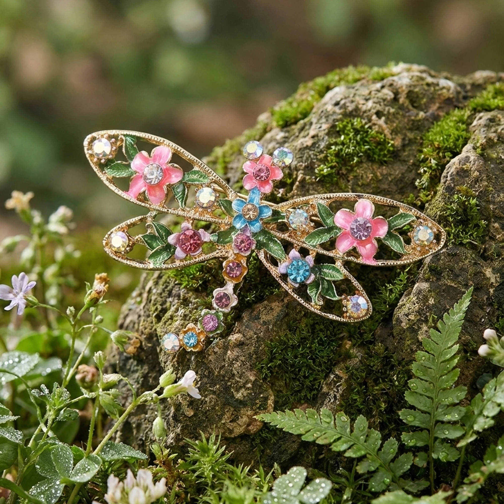 

Vintage Rhinestone Dragonfly Brooches for Women Enamel Insect Pins Friend Event Party New Gifts Jewelry Decoration Accessories