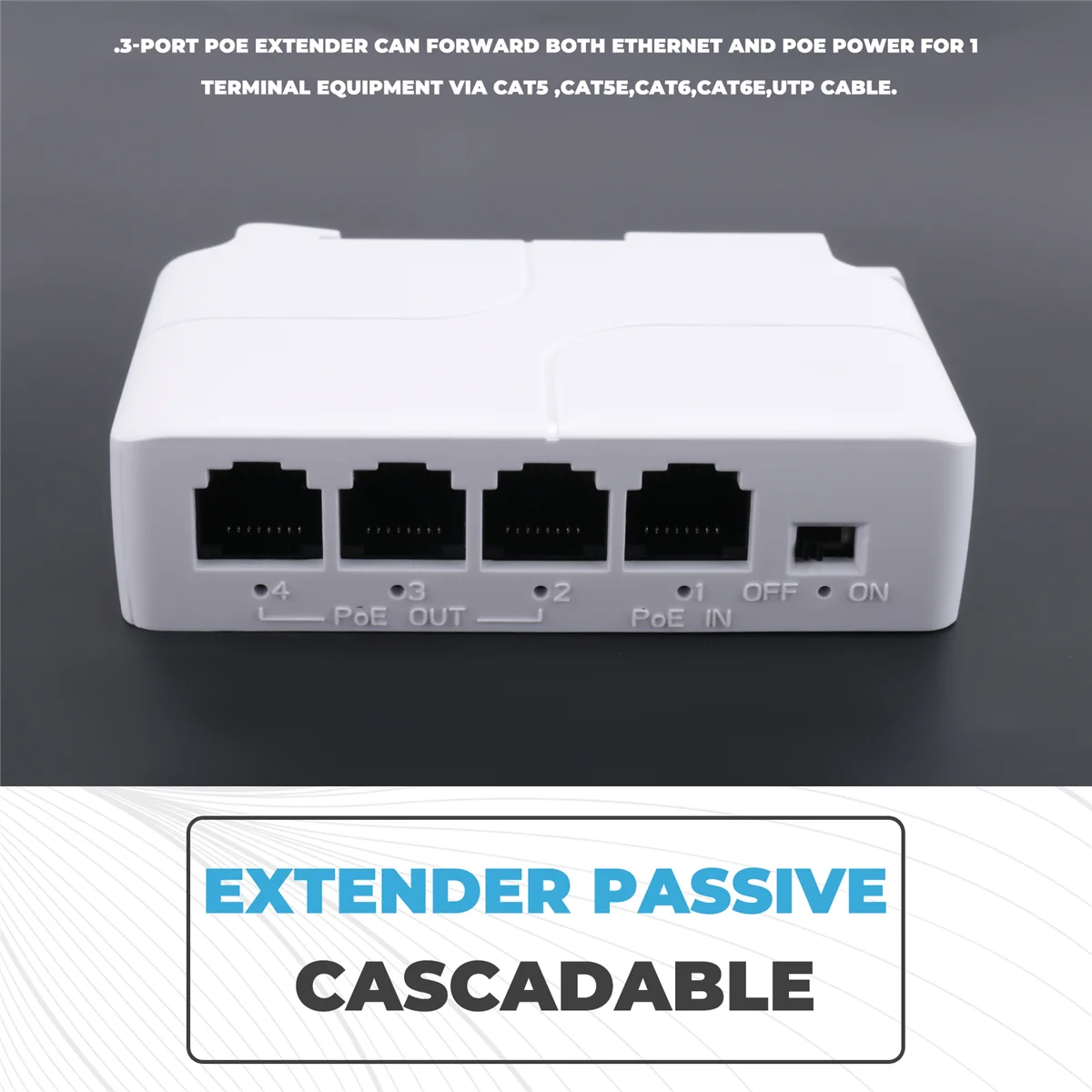 N35R_1Pcs 4 Ports 1 to 3 Port PoE Extender_1