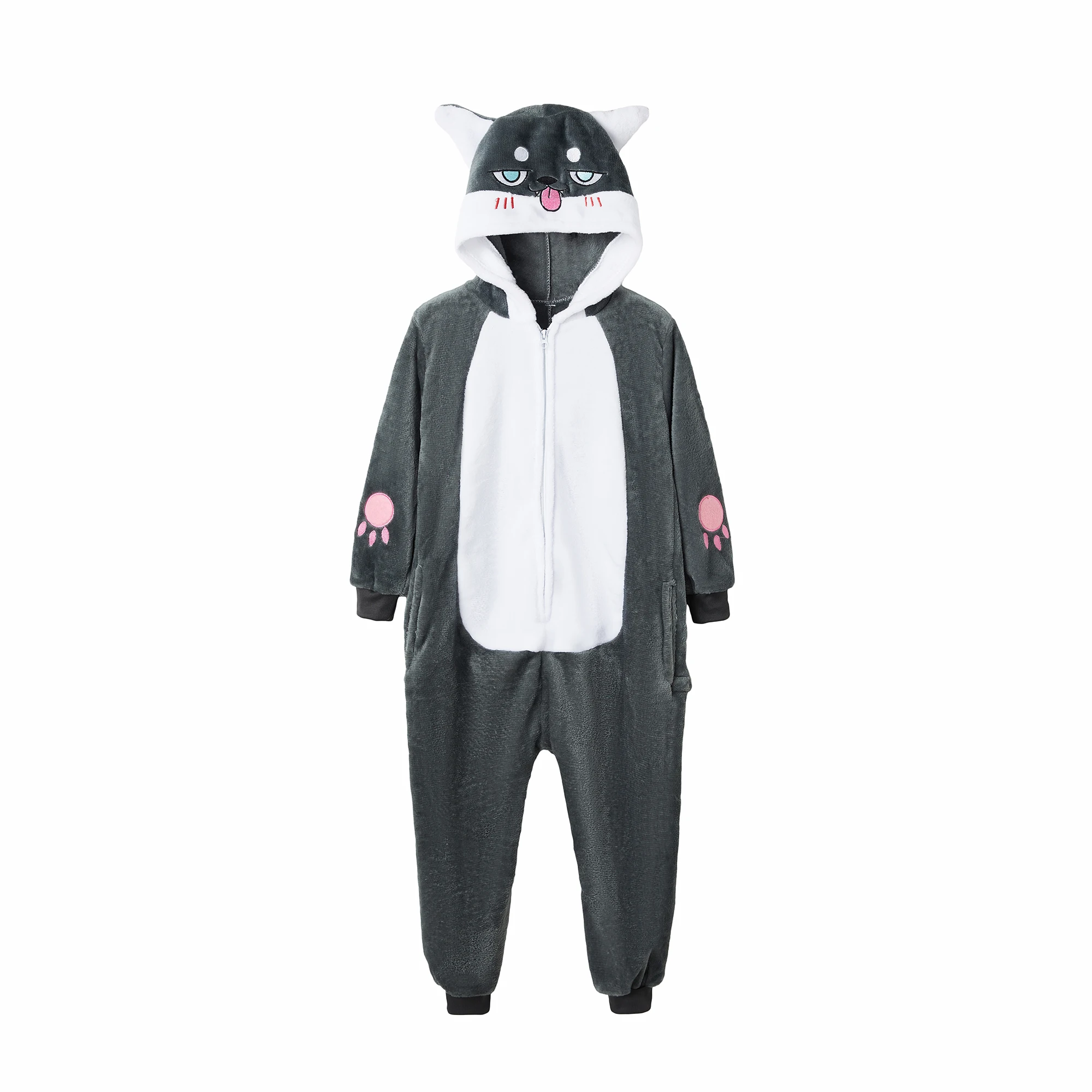 

Новые комбинезоны с изображением хаски, комбинезон с героями мультфильмов для женщин, мужчин, девочек и мальчиков, пижамы на Хэллоуин, забавные праздничные костюмы, зимние домашние комбинезоны, костюмы