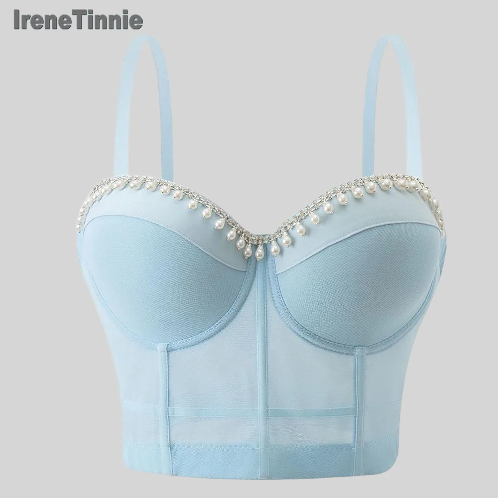 

Irene tinnie top women ropa de mujer y2k tops clothes summer crop sleeveless korean Sling blue japanese short girls corset 2025