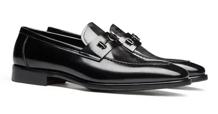 

2025 Business Dress Men's Leather Shoes Genuine Leather Trend British Top Layer Cowhide Lefu Men's Shoes