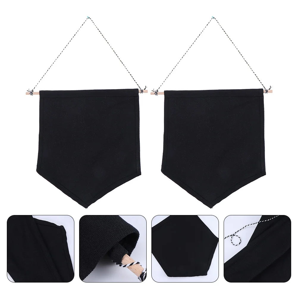 2 Pcs Wall Hanging Display Pendant Badge Banner Organizer Pennant DIY Pin Flag Wood Creative