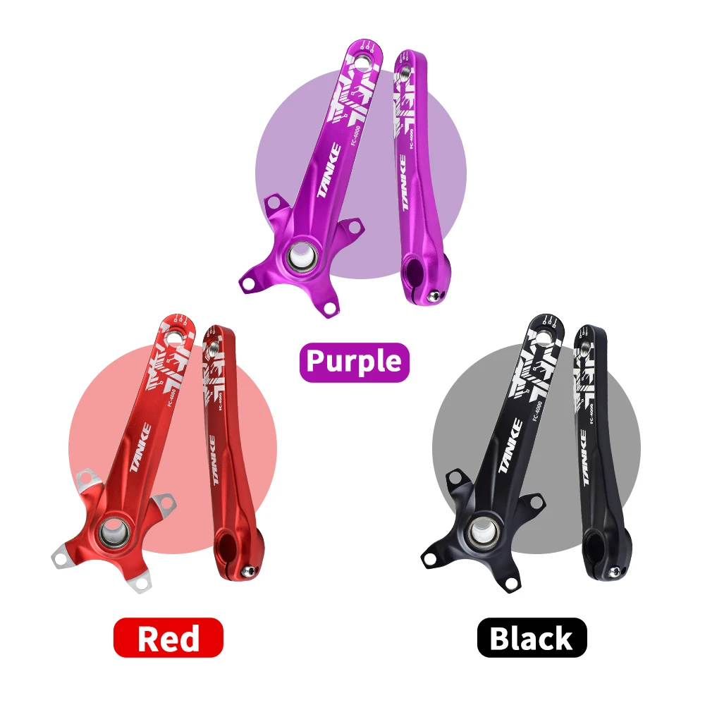 TANKE Crankset 170MM Bicycle Chainring hollow integrated crankset 104 BCD Narrow Wide Bike MTB Crown Square Hole Sprocket crank