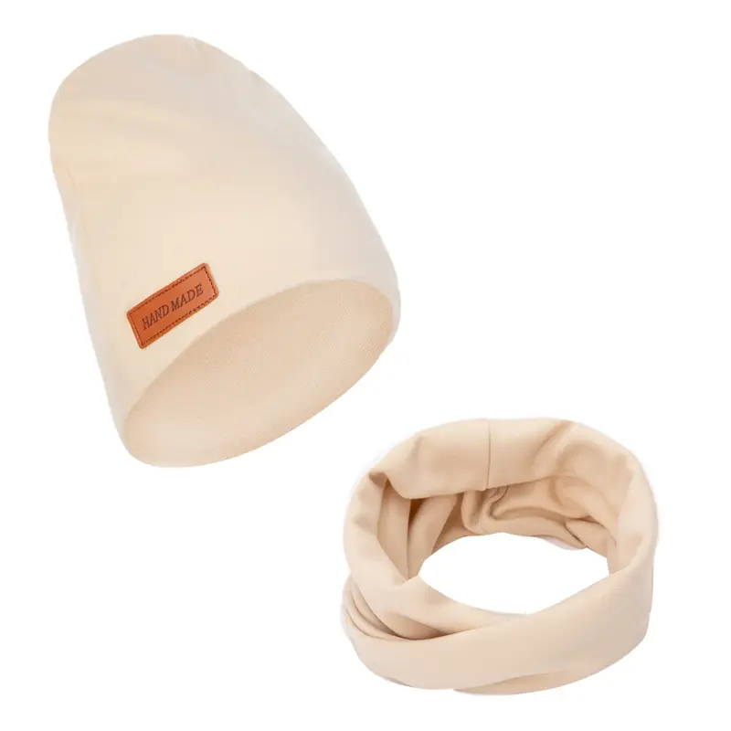 2Pcs/Lot Faux Cashmere Baby Turban Hats Scarf Set Newborn Kids Leather Stick Winter Double Layers Caps Bonnets Fashion Headwraps - Image 18
