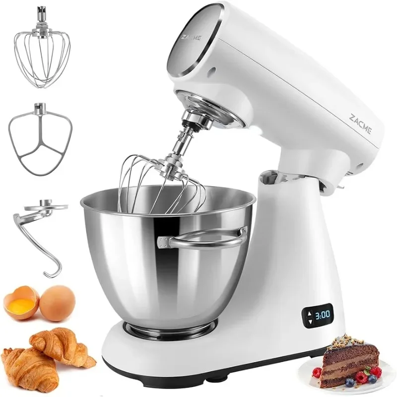 

Mixers Kitchen Electric Stand Mixer, Aluminum die casting and Gears, 1 Hour Continuous Operation, Dual Cooling System