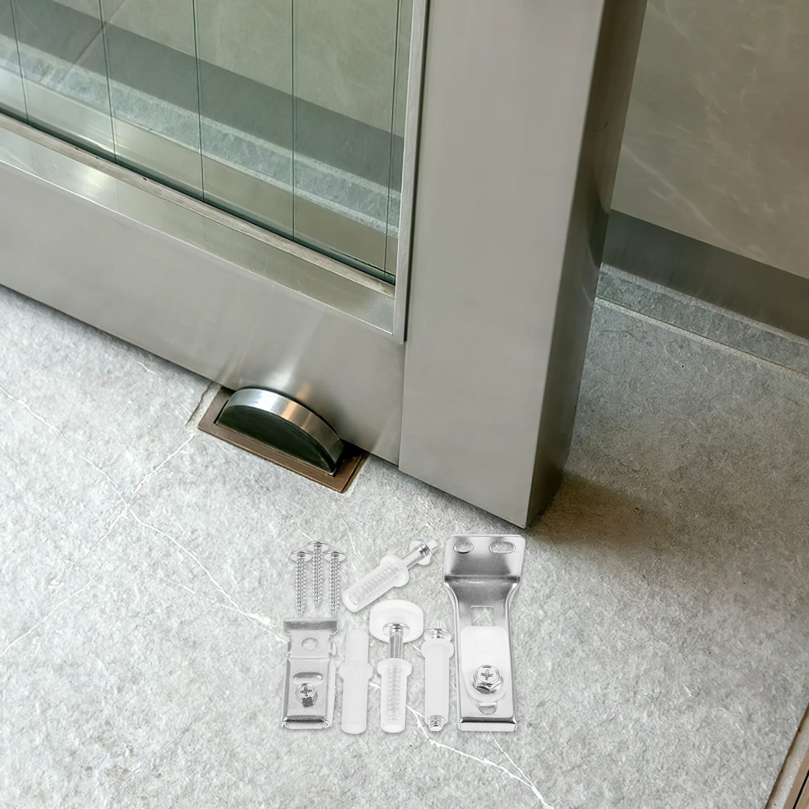 

1Set Bifold Door Hardware Kit Stainless Steel Durable Folding Closet Door Repair Replacement Pivot Sliding Guide Rail