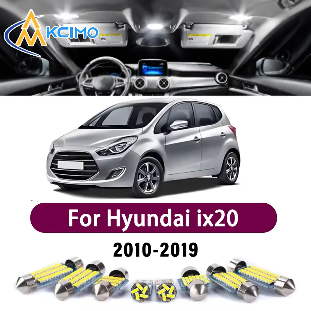 KCIMO New Canbus Number Plate Bulb For Hyundai ix20 2010-2019 Premium Reading Mirror Bright Interior Error-Free LED Lights