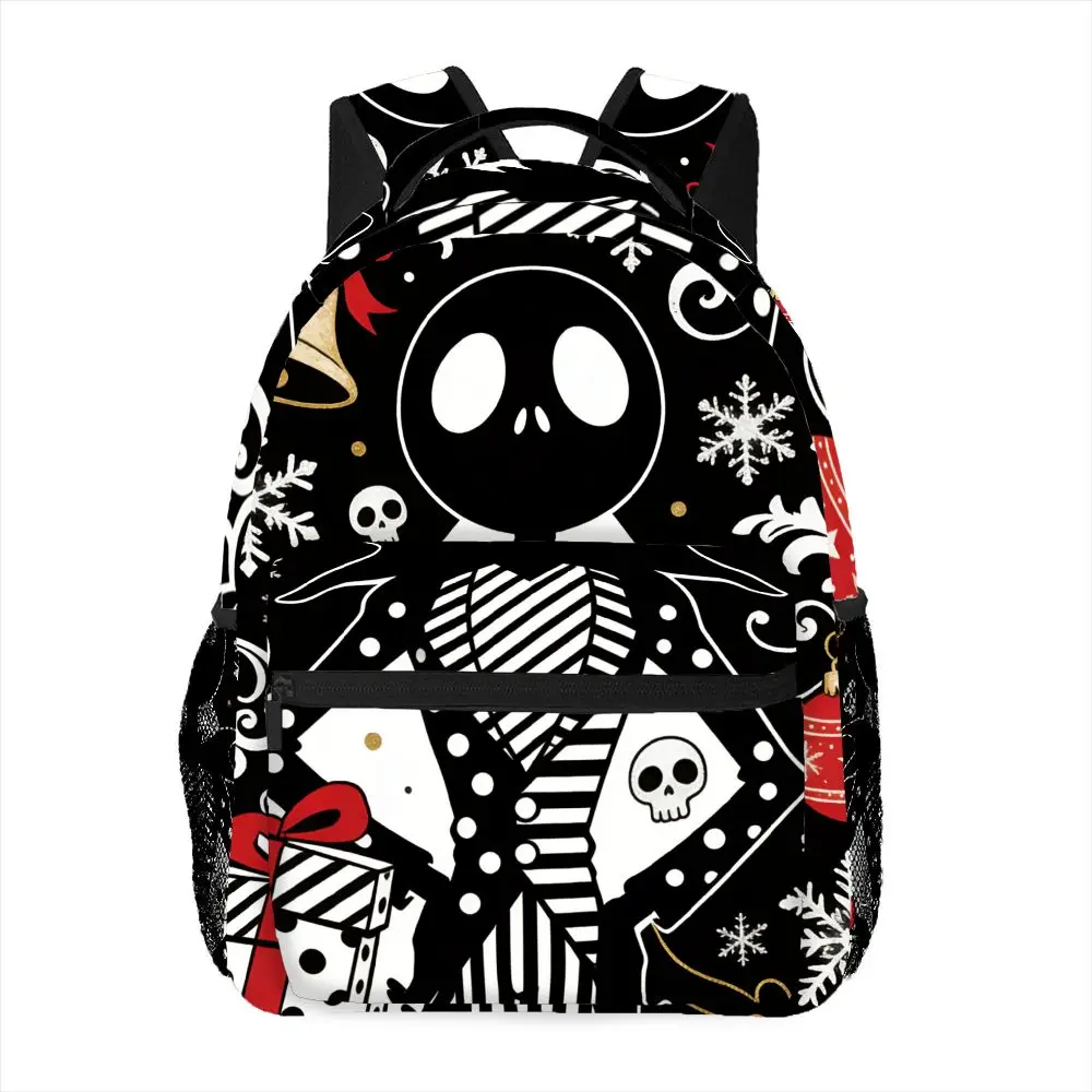 

1PC Disney Jack Skellington Christmas Theme Print Backpack Casual Travel Fashionable Gift Ideal for Leisure Outings