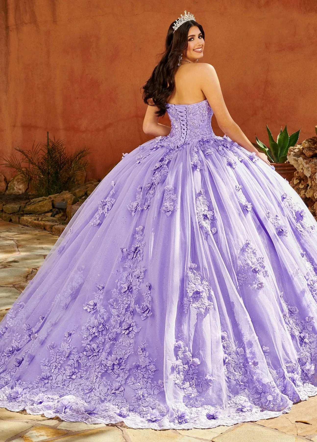 Vestido de baile de quinceañera, Charro Lila, escote Corazón, apliques de tul, encaje hinchado, dulce mexicano, 16, 15 años