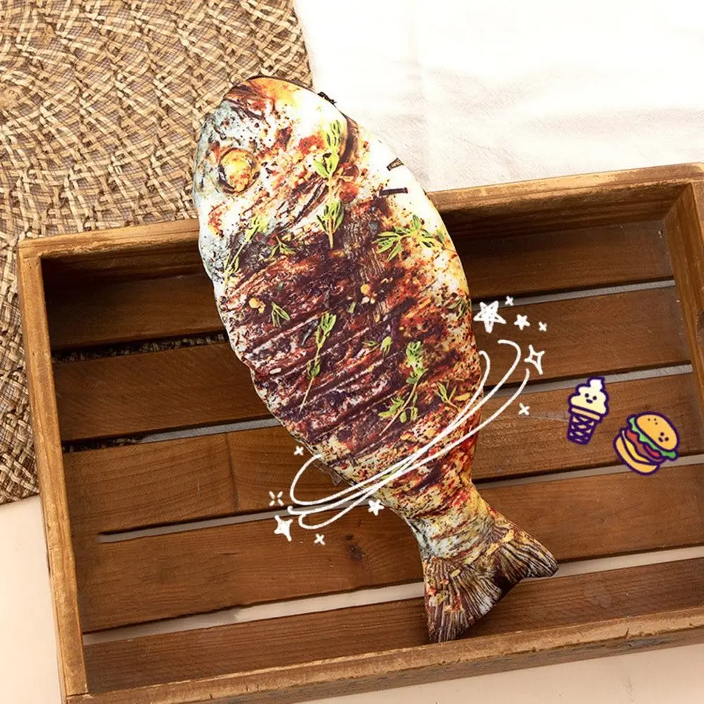 

Pig's Trotters Meat Pencil Case Drumstick Carp Realistic Fish Shape Pen Bag Simulation Food Chicken Legs Stationery Bag