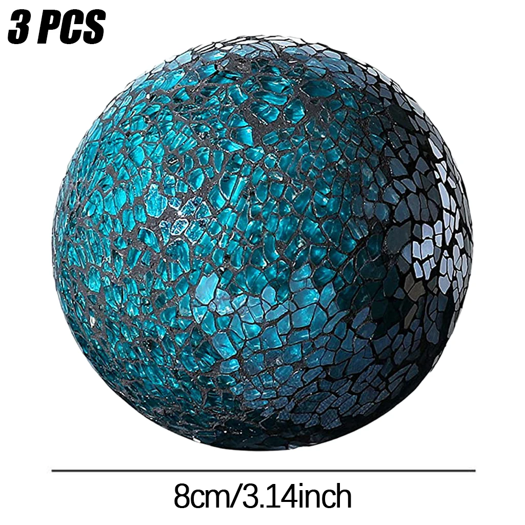 Bola De Vidro De Mosaico Para Decoração De Casa, Bolas Decorativas Para Mesa, 3 Pcs, 5Pcs