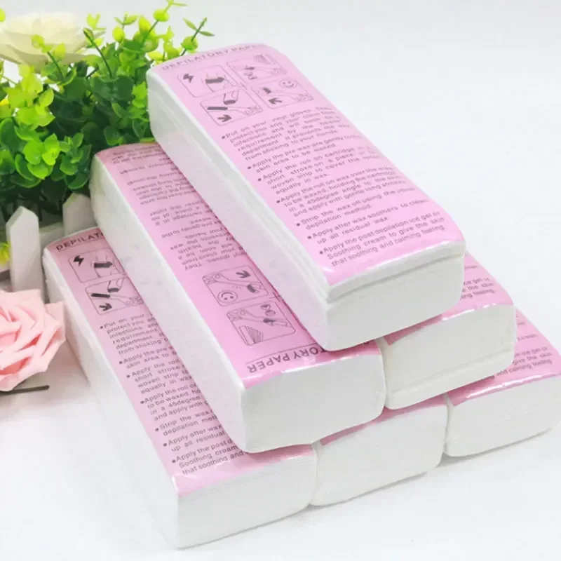 50pcs Wax Strips for Hair Removal Nonwoven Body Depilatory Paper Rolls High Quality Hair Removal Waxing Strips Paper Roll