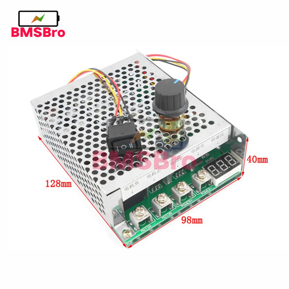 0-100A 5000W odwracalny PWM regulator prędkości silnika 15KHZ do przodu/do tyłu sterownik silnika obrotu moduł napędu 12V 24V 36V 48V