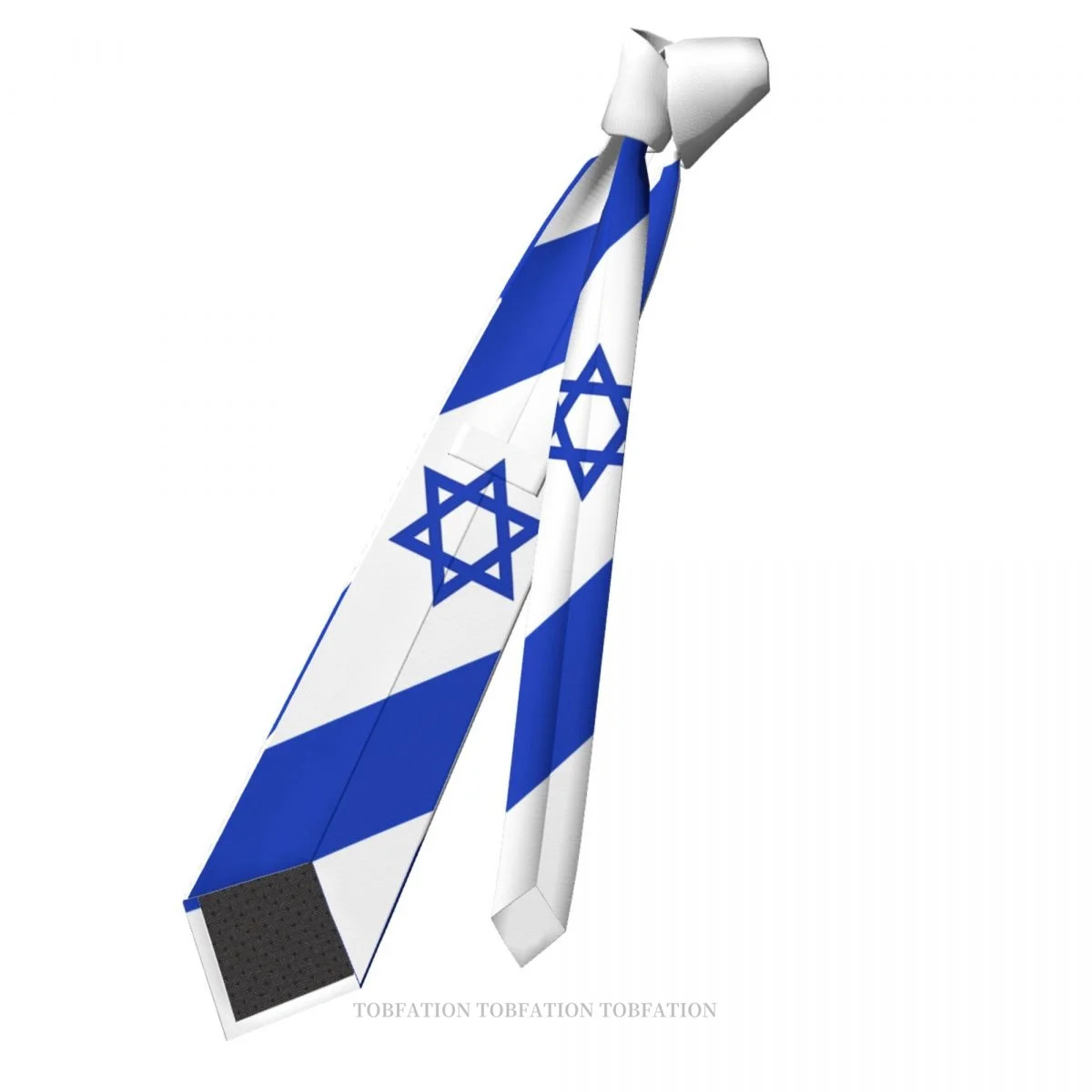 Israel Flag Classic Men\'s Printed Polyester 8cm Width Necktie Cosplay Party Accessory