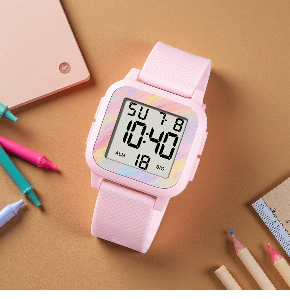 Digital Sports Watches for Women Multifunction Outdoor Sport Watch Alarm Clock Luminous Electronic Wristwath for Ladies Girls
