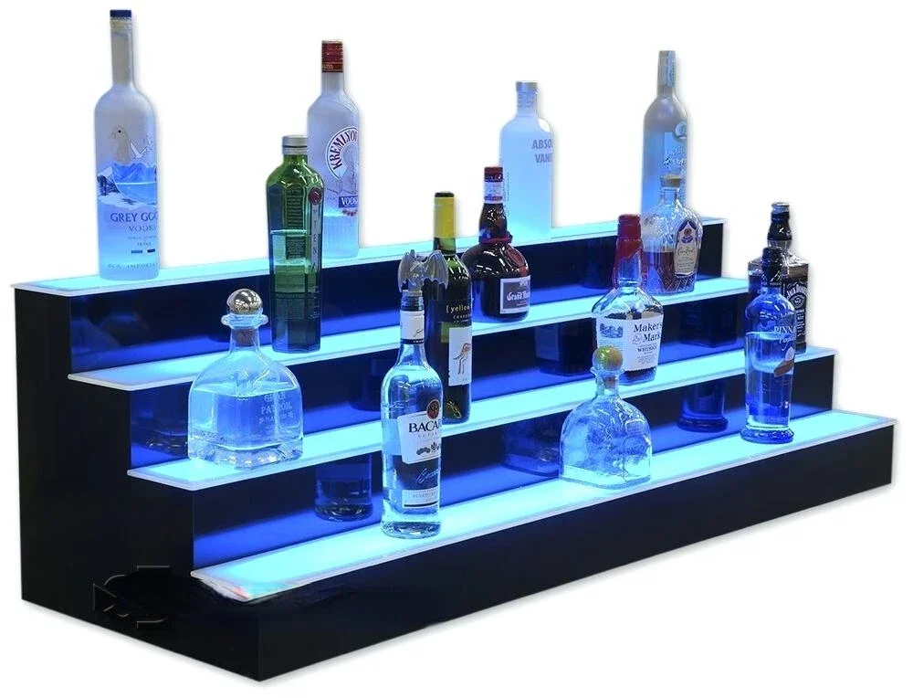 Factory Accept Customized bottle led glorifier  Acrylic Wine Display Stand