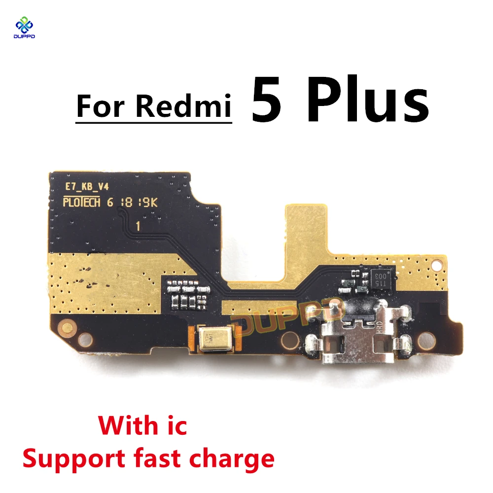 For Xiaomi Redmi 5 Plus USB Charging Port Flex Cable Dock Connector Board Repair Parts 5Plus