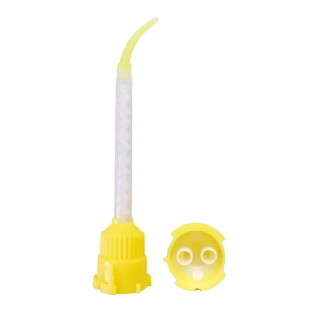 Dental Impression Mixing Tips Silicone Rubber Gun Conveying Mixing Head Disposable Dentistry Lab Material Impression Nozzle Tube